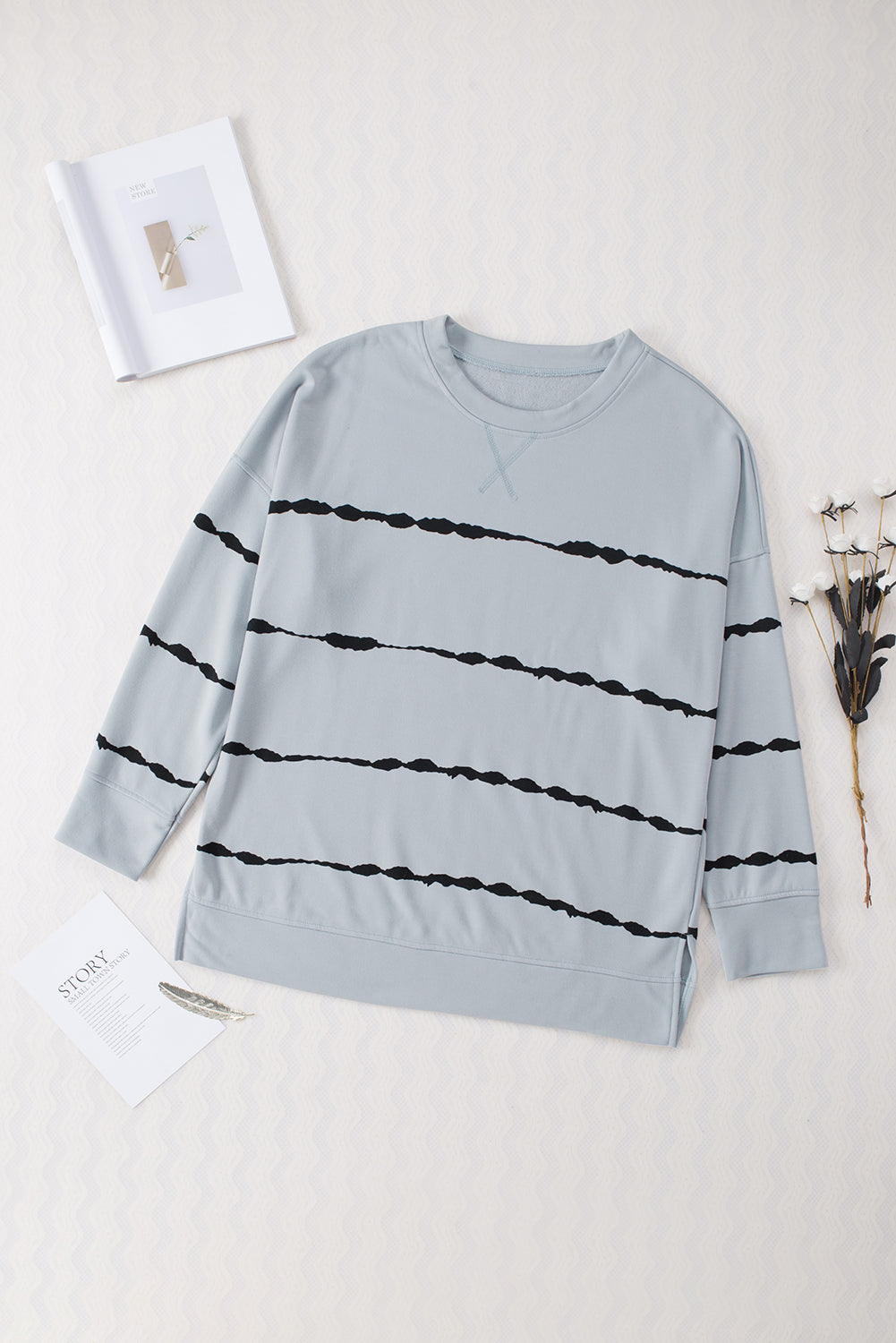 Plus Size Round Neck Dropped Shoulder Sweatshirt 