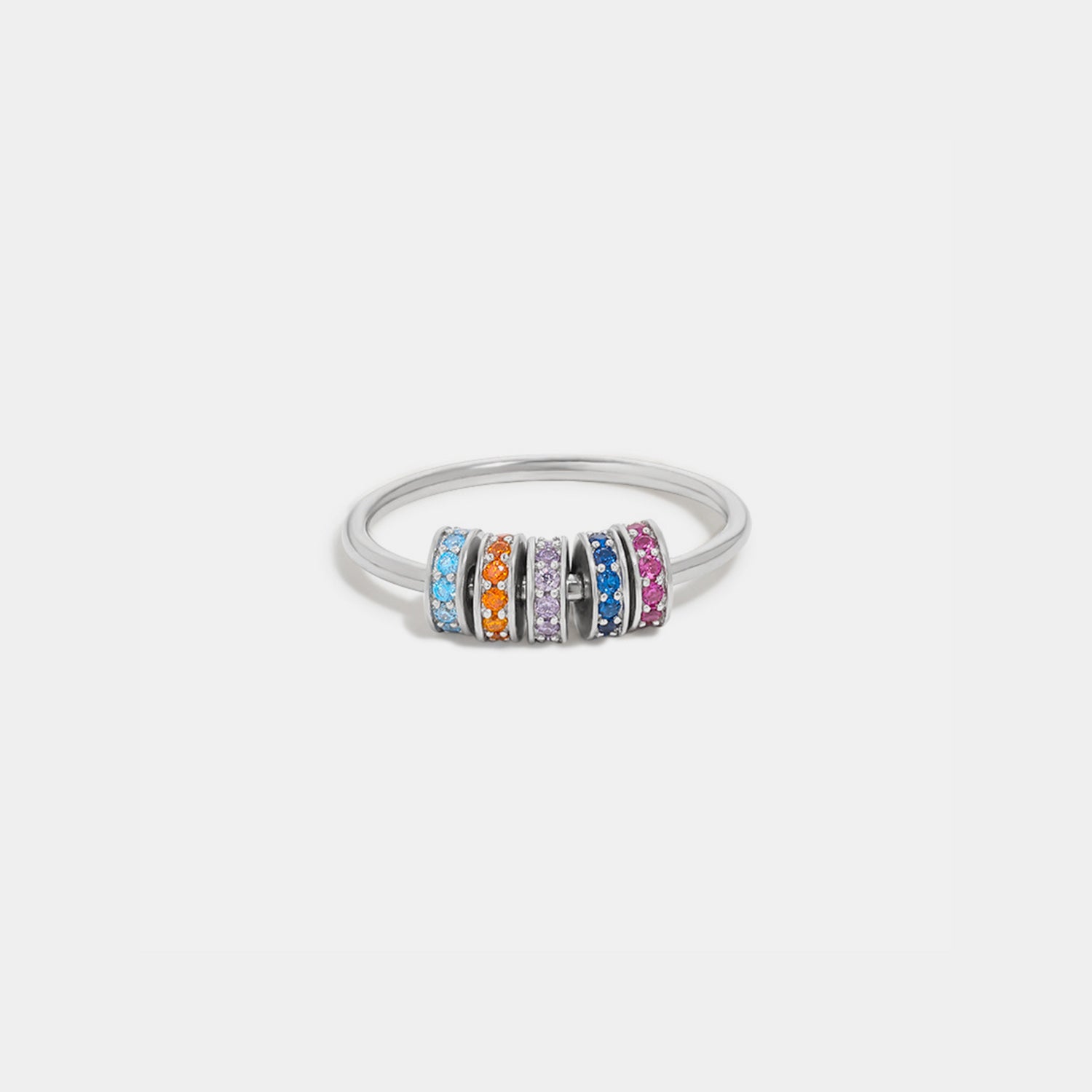 Inlaid Zircon 925 Sterling Silver Ring 