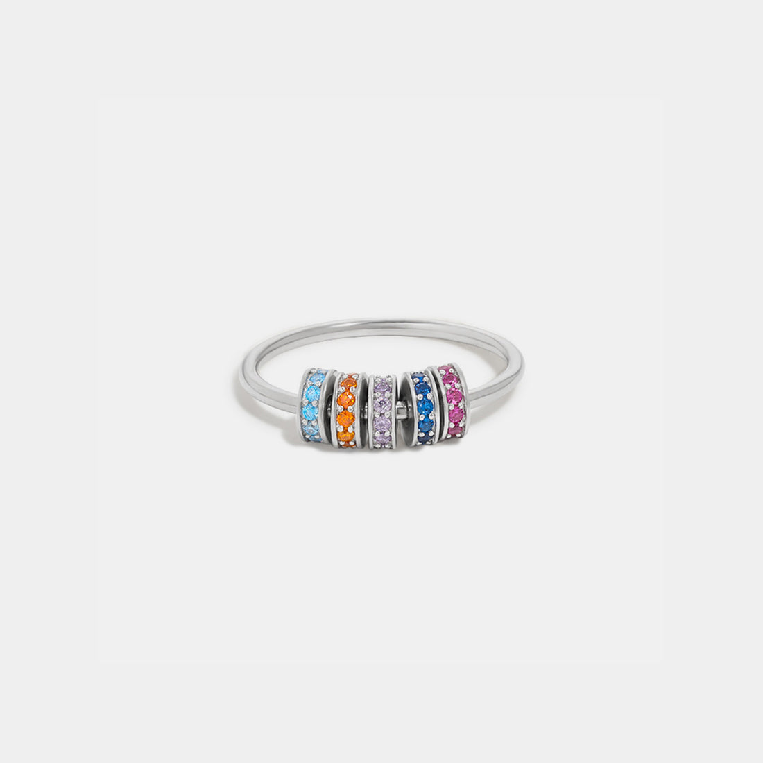 Inlaid Zircon 925 Sterling Silver Ring 