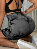 Tie-Dye High Waist Active Shorts 