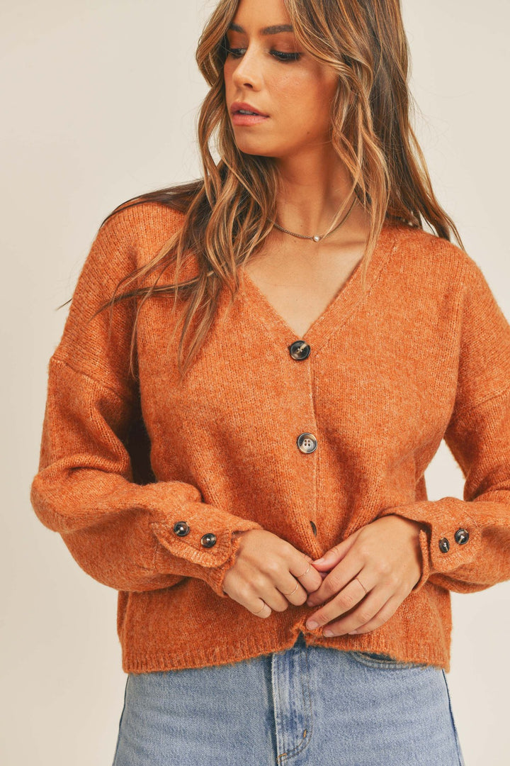 MABLE Long Sleeve Button Down Sweater Cardigan 