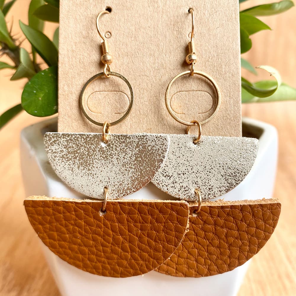 Geometrical Shape Dangle Earrings 