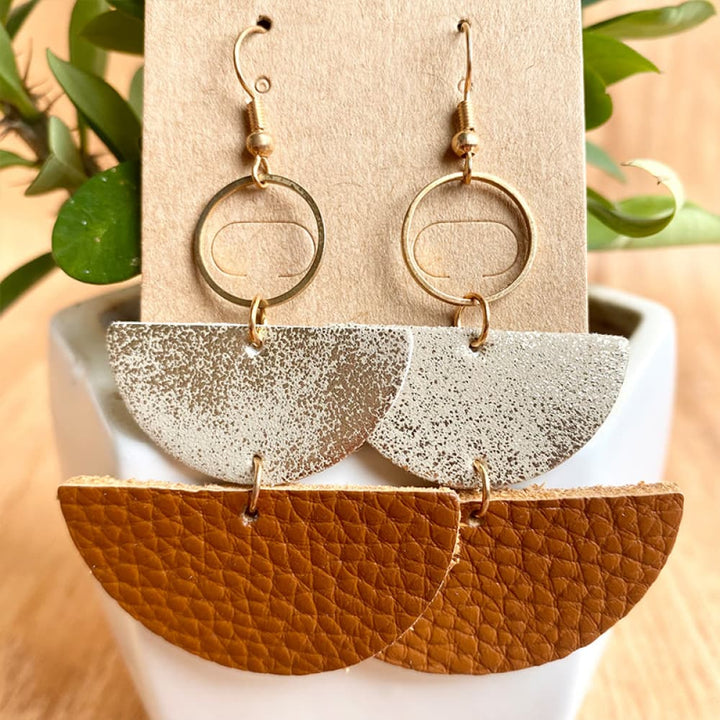 Geometrical Shape Dangle Earrings 