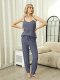 Fuzzy V-Neck Cami and Pants Lounge Set Lingerie & Nightwear