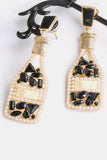 Wine Shape Zinc Alloy Acrylic Dangle Earrings 
