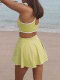 Wide Strap Active Dress with Unitard Liner 