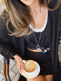 Cami Shorts and Open Front Cardigan Three Piece Set Two Piece Dresses