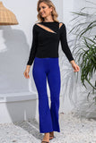 High Waist Long Flare Pants 