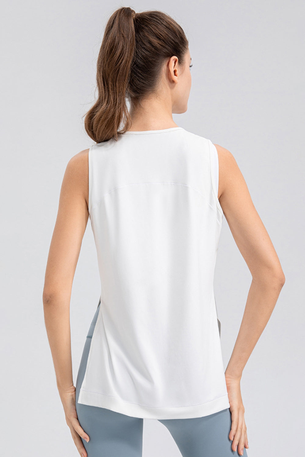 Slit Round Neck Tank 