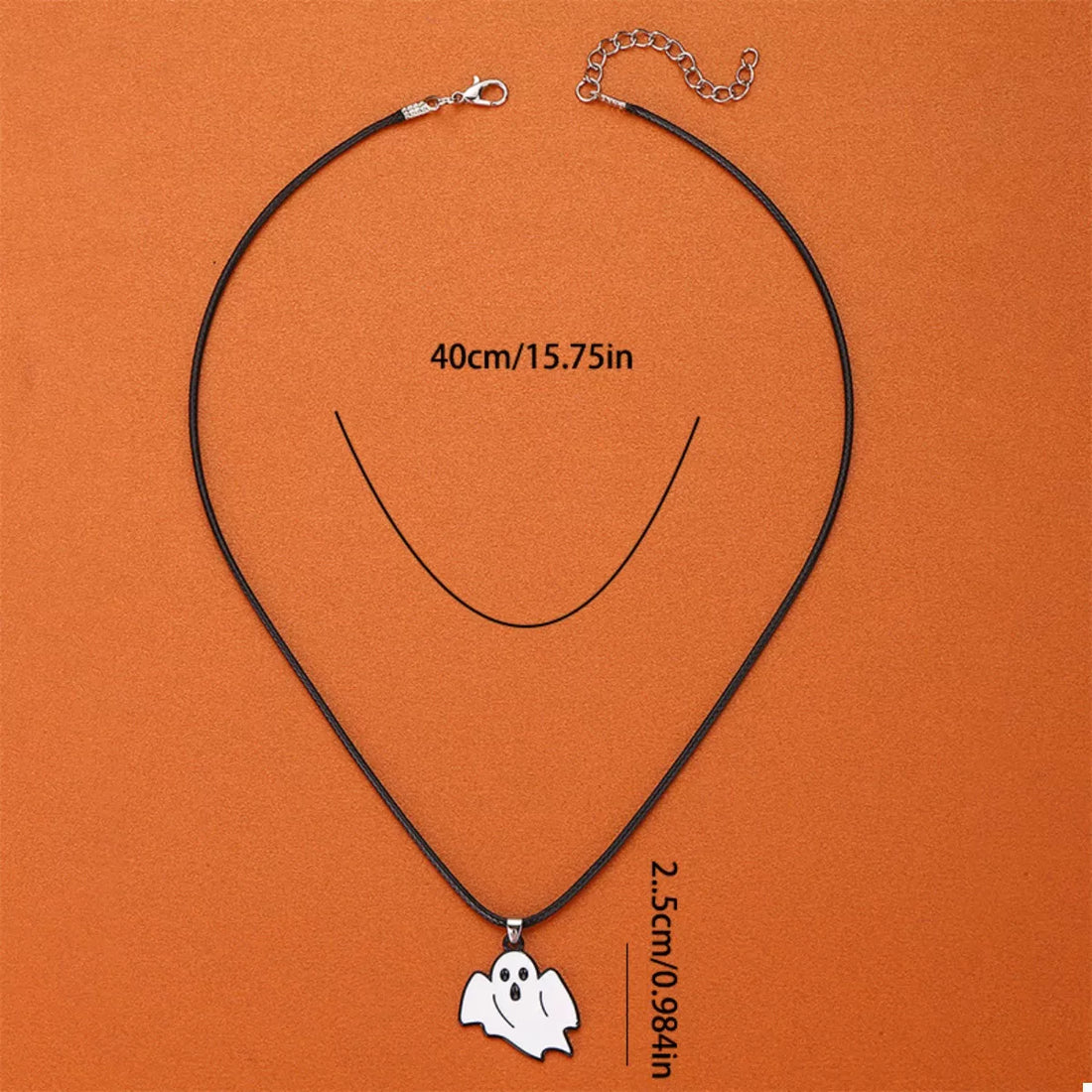 Halloween Ghost Pendant Necklace 