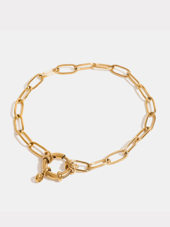 18K Gold-Plated Stainless Steel Chain Bracelet Accessories