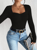Honey Ribbed Long Sleeve T-Shirt 