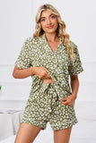 Full Size Leopard Short Sleeve Top and Shorts Lounge Set Plus Size Lingerie & Nightwear
