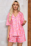 Pocketed Flower Half Sleeve Top and Shorts Lounge Set Lingerie & Nightwear