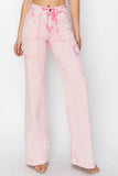 RISEN Full Size High Rise Cargo Pocket Jeans 