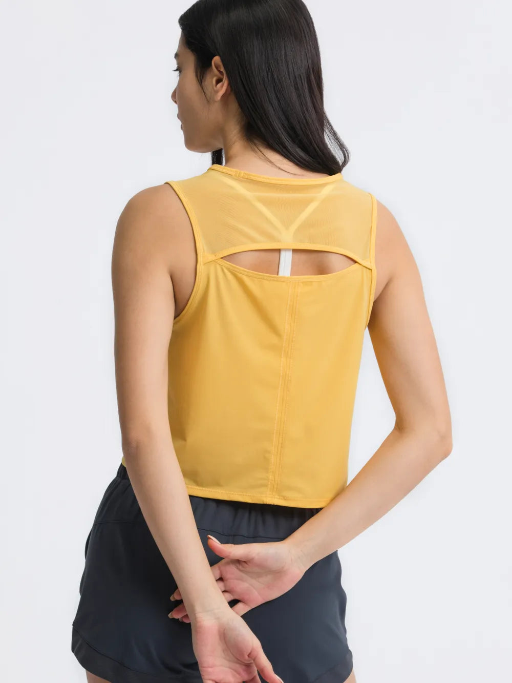 Millennia Round Neck Cropped Active Tank 