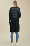 Double Take Full Size Open Front Longline Cardigan 
