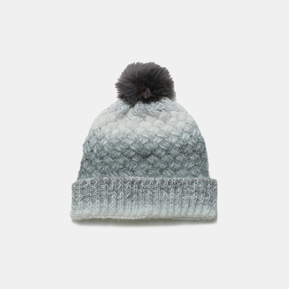 Gradient Knit Hat with Pompom 