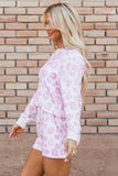 Leopard Long Sleeve Top and Drawstring Shorts Lounge Set Lingerie & Nightwear