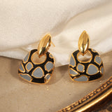 Copper Oil Drip Earrings 