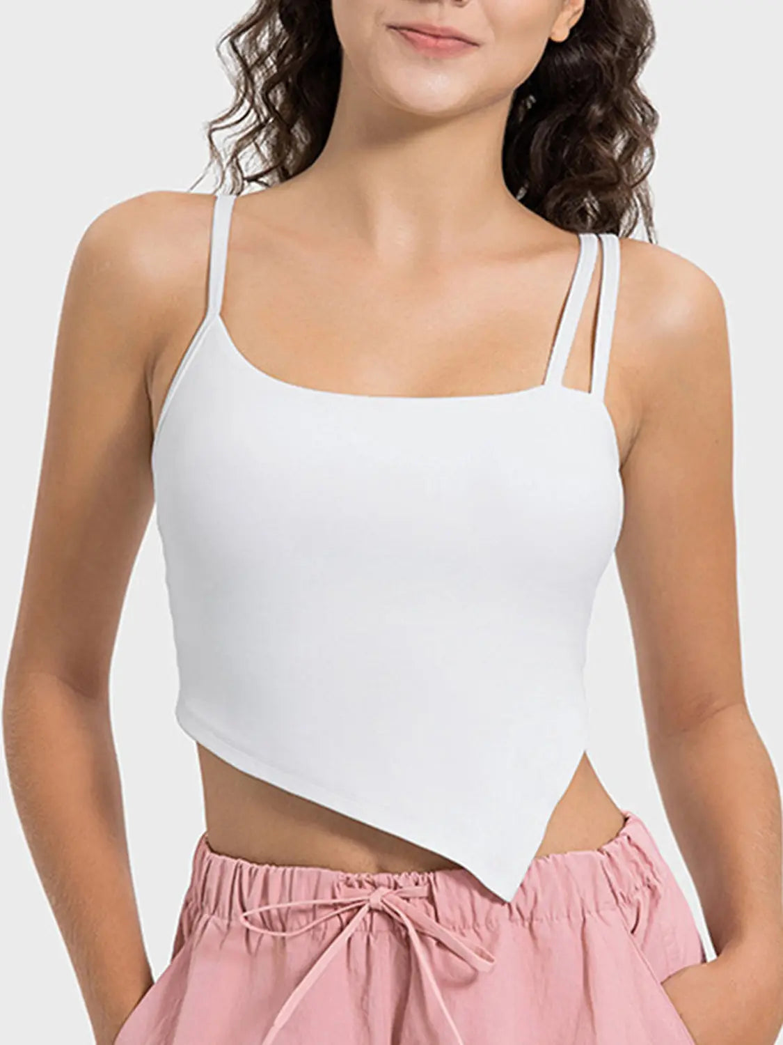 Millennia Slit Asymmetrical Neck Active Cami 