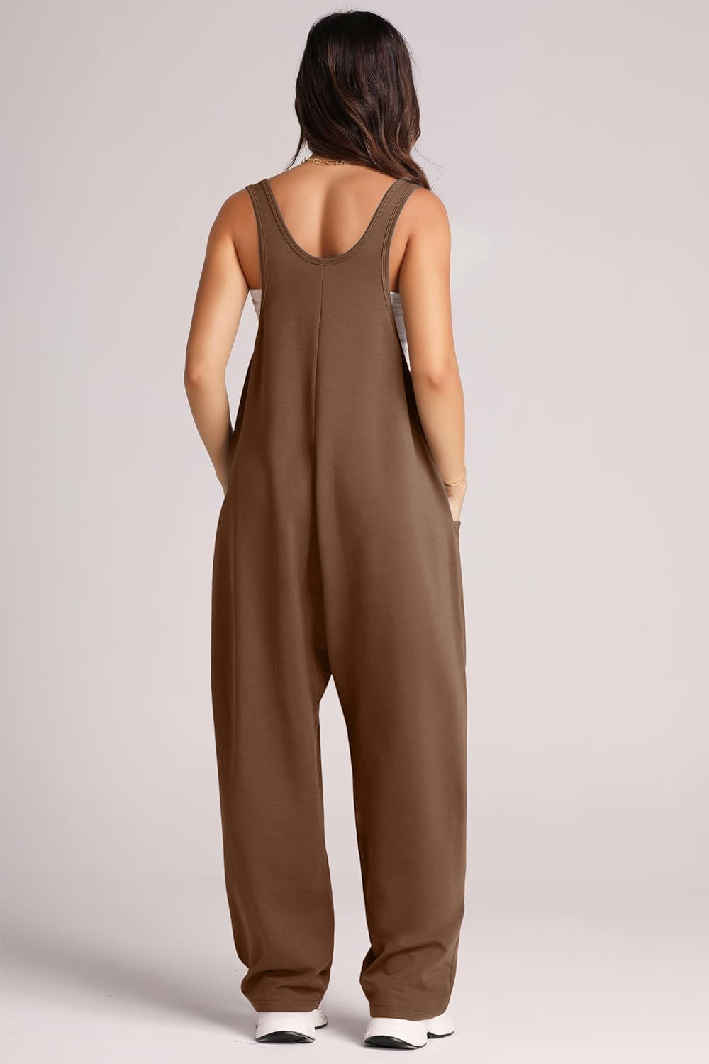 Lovelet Wide Strap Jumpsuit with Pockets 