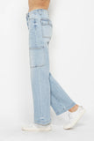Judy Blue Full Size High Waist Straight Cargo Jeans 