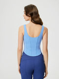 Millennia Round Neck Wide Strap Active Tank with Detachable Chest Pads 