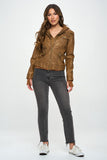 Coalition LA Double Zip Hooded Long Sleeve Jacket 