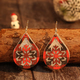 PU Leather Teardrop Shape Earrings 
