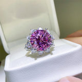 10 Carat Moissanite Zircon 925 Sterling Silver Ring 