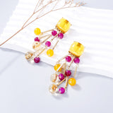 Acrylic Bead Dangle Earrings 
