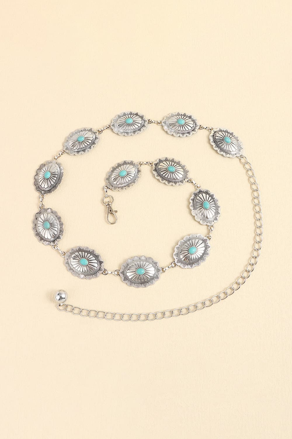 Vintage Turquoise Alloy Belt 