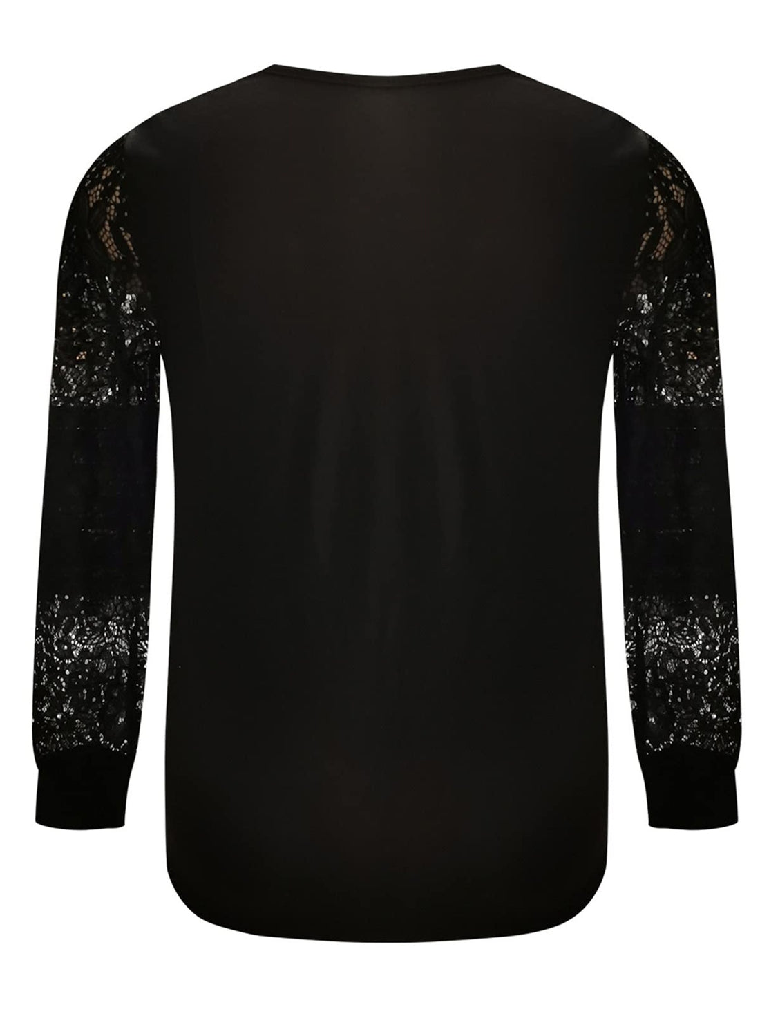 Full Size Lace Detail V-Neck Long Sleeve Blouse 