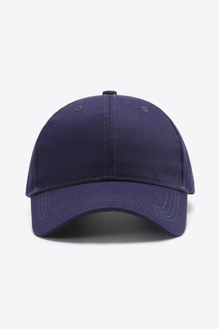 Plain Adjustable Cotton Baseball Cap 