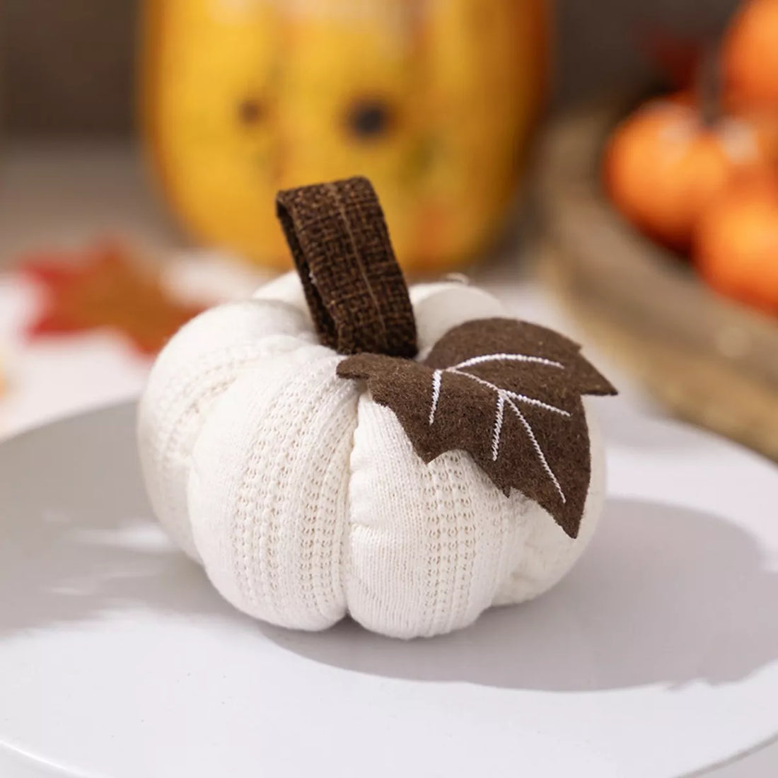 Knitted Pumpkin Decorative Ornaments 