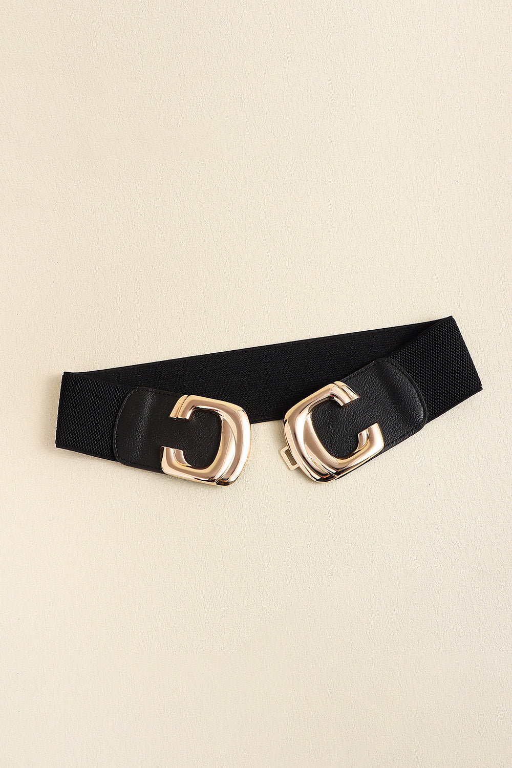 Zinc Alloy Buckle Elastic Wide Belt 