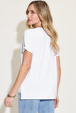 Basic Bae Full Size V-Neck High-Low T-Shirt 
