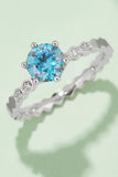 1 Carat Moissanite 6-Prong 925 Sterling Silver Ring 