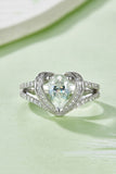 1 Carat Moissanite 925 Sterling Silver Heart Ring Accessories