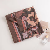 Printed Raw Hem Polyester Scarf 