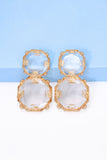 Geometrical Shape Zinc Alloy Frame Dangle Earrings 