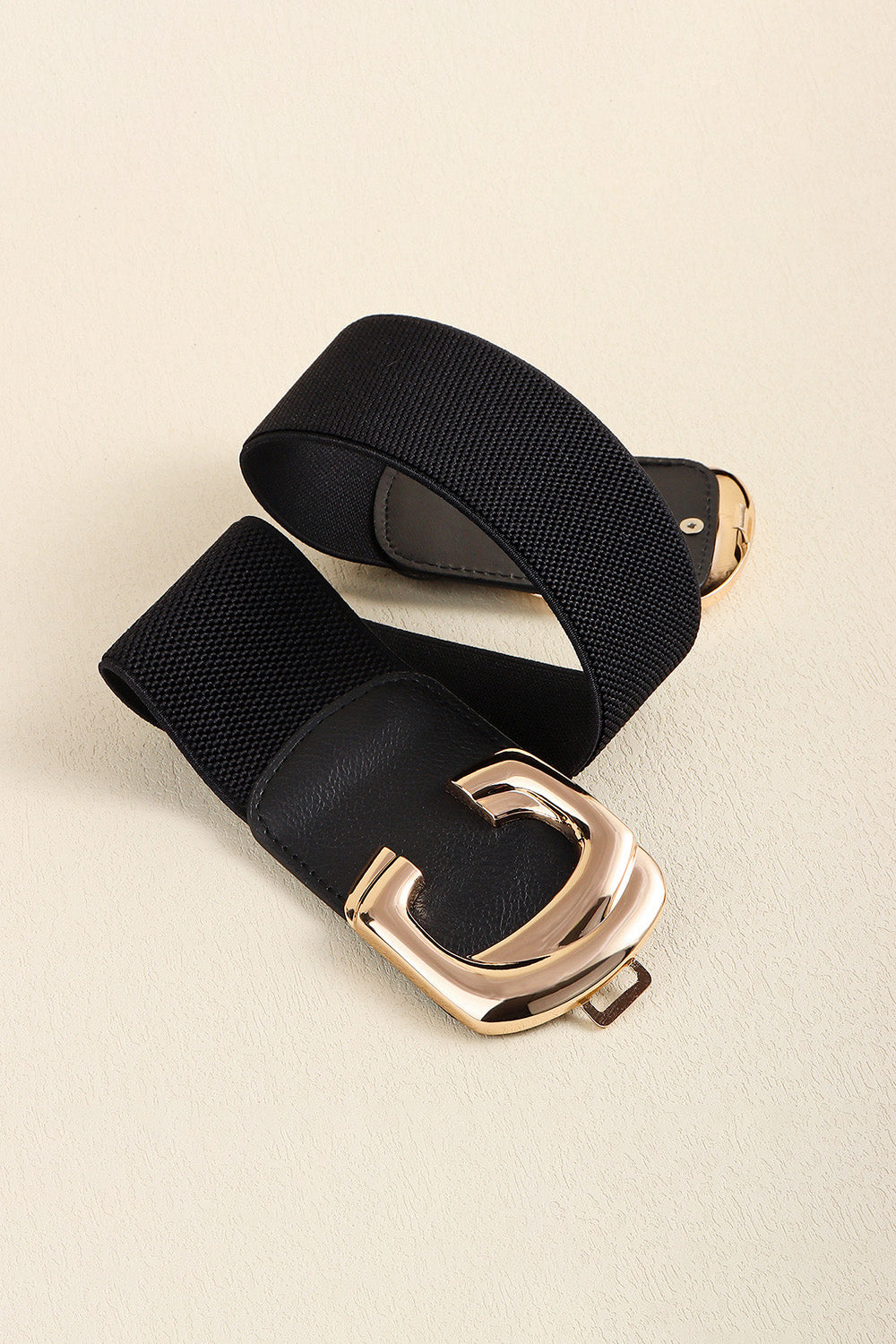 Zinc Alloy Buckle Elastic Wide Belt 