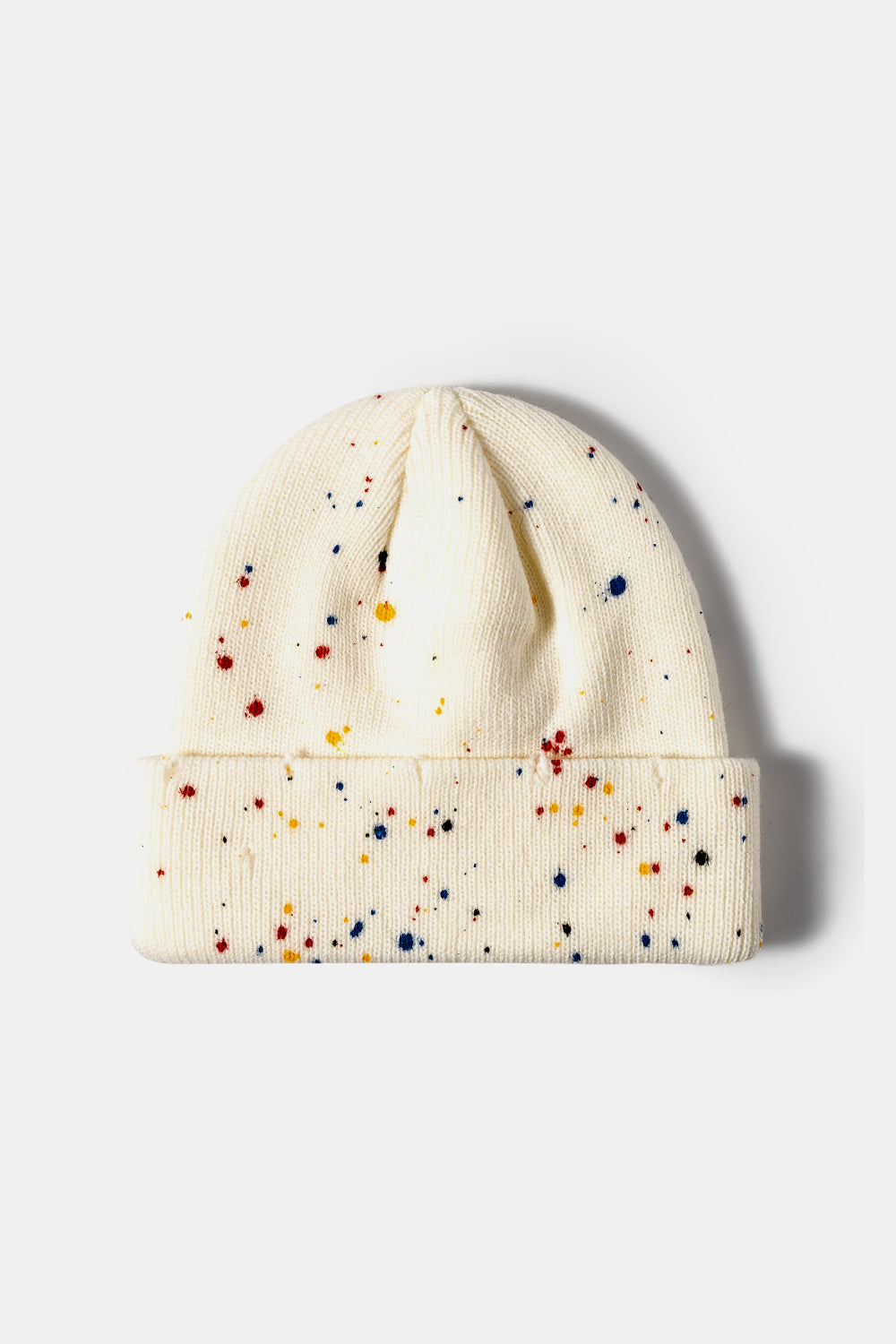 Confetti Rib-Knit Cuff Beanie 