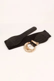 Shell Alloy Buckle Elastic Belt 