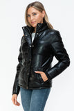 YMI Pocketed Zip Up Turtleneck Puffer Jacket 
