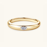 925 Sterling Silver Inlaid Moissanite Ring 