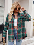 Mandy Plaid Button Up Long Sleeve Shirt 