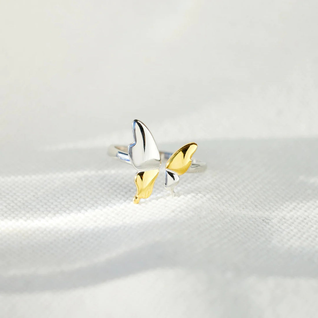925 Sterling Silver Butterfly Ring 