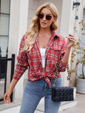 Mandy Plaid Button Up Long Sleeve Shirt 